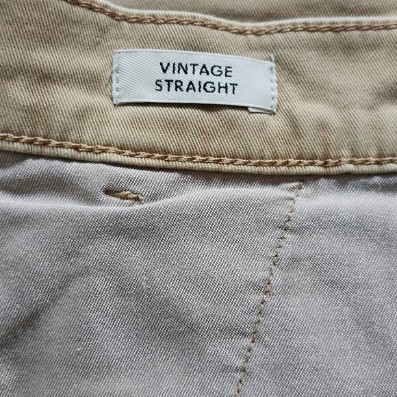 J Crew Vintage Straight Leg High Rise Chinos Dark Khaki Size 30 - Picture 5 of 12
